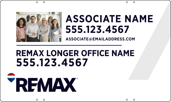 Reflective Associate Name w Team Photo Sign Panel, 18h x 30w, Steel